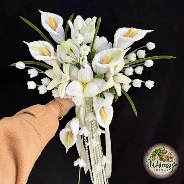 Chenille Calla Bridal Bouquet
