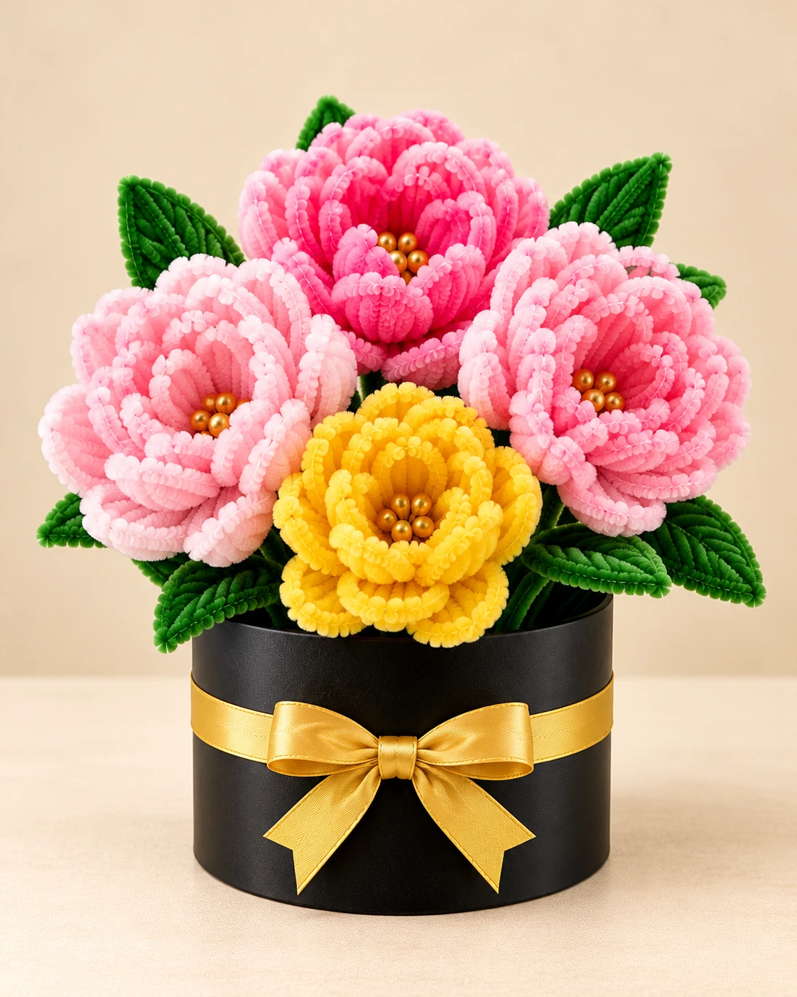 Onyx & Gold Peony Box