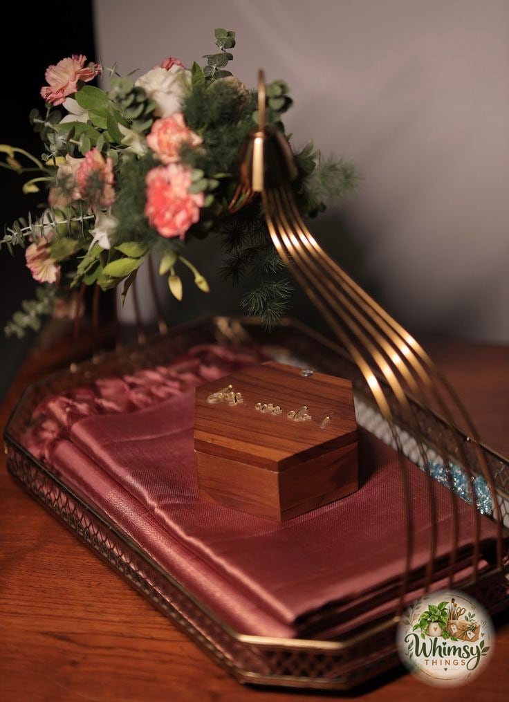 Rose Gold Cage Saree Tray